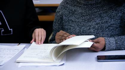 Students studying