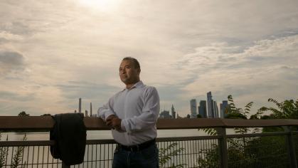 Gerardo Leal, who came to the United States at 17 from Mexico with others smuggled in the trunk of a car, spent the summer helping people struggling through humanitarian crises at the International Rescue Committee. He was one of two Rutgers students placed with the organization through Rutgers' first Summer Service Internship initiative.